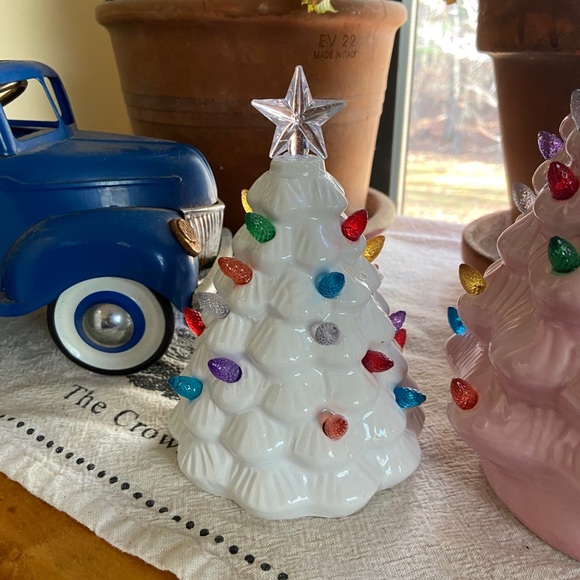 Retro Look Ceramic 10” Light-up Christmas Trees - Picture 7 of 12